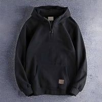 Tommy - Vintage-Herren-Hoodie mit Kapuze - Schwarz