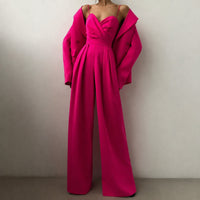 Becca - Stilvoller Jumpsuit mit hoher Taille - Pinkrot
