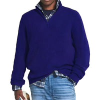 Charlton - Herrenpullover mit Reißverschluss für Wärme - Blau