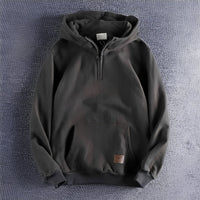 Tommy - Vintage-Herren-Hoodie mit Kapuze - Grau