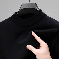 Giorgio - Bequemer Herrenpullover mit elastischem Bund - Schwarz