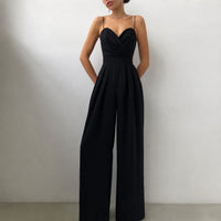 Becca - Stilvoller Jumpsuit mit hoher Taille - Schwarz