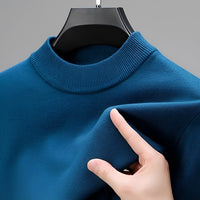 Giorgio - Bequemer Herrenpullover mit elastischem Bund - Blau