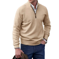 Gabriel - Komfortabler Herrenpullover mit Zipper - Khaki