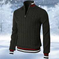 Ralph - Eleganter Herrenpullover mit Reißverschluss - Grün