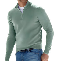 Ralph - Bequemer Herrenpullover mit Reißverschluss - Grün