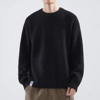 Adrian | Herren Legerer Strickpullover - Schwarz