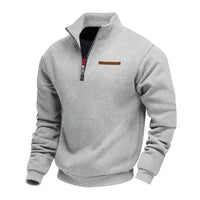 Rico | Lässiges Fleece-Sweatshirt für Herren - Grau