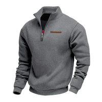 Rico | Lässiges Fleece-Sweatshirt für Herren - Dunkelgrau