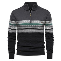 Alexander | Herren Wärmender Strickpullover - Dunkelgrau