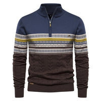 Alexander | Herren Wärmender Strickpullover - Dunkelblau