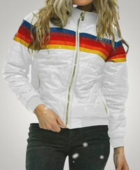Emilia | Damen Alpine Outdoor Reißverschluss Jacke - Weiß