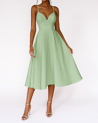 Amalia | A-Linien Midikleid für Feste - Grün