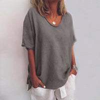 Anna | Bequeme locker geschnittene Bluse - Dunkelgrau
