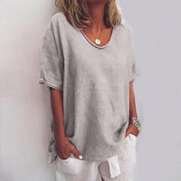 Anna | Bequeme locker geschnittene Bluse - Grau