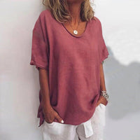 Anna | Bequeme locker geschnittene Bluse - Dunkelrosa