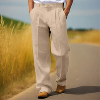 Alexander | Herren Lässige Relaxed Fit Arbeitshose - Beige