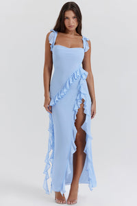 Soho | Damen Maxikleid – Modisches Urban Maxi Kleid - Blau