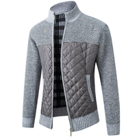 Mason | Herren Cardigan mit Stehkragen und Taschen - Hellgrau