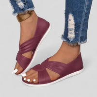 Lara | Bequeme Sommer Sandalen Damen - Rot