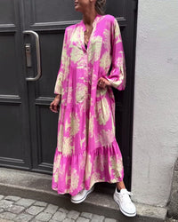 Ophelia - Langes Fließendes Kleid - Rosa (Fast ausverkauft)