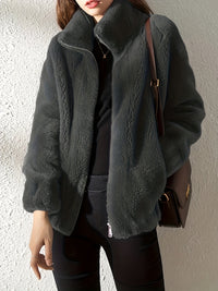 Paula | Stylische Winterjacke Damen mit Reißverschluss - Schwarz