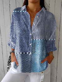 Jolie | Ocean Patchwork Bluse - Mehrfarbig