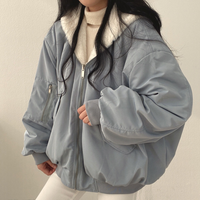 FLORA – Wendejacke mit Kapuze für Damen - Blau