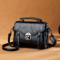 Zoe | Damen Zeitlose Eleganz Leder Schultertasche – Zeitlose Elegante Schultertasche - Black