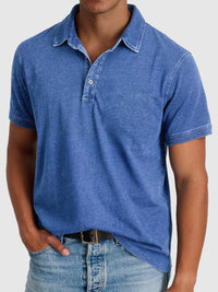 Bastian | Herren Kurzarm Poloshirt Regular Fit - Blau
