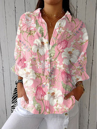 Cattleya | Elegante Blüte Bluse - Mehrfarbig