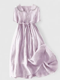 Alyszeah | Damen Früher Frühling Elegantes Kleid – Bezauberndes Frühlingskleid - Hellviolett