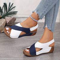 Milena™ - Ultrabequeme Orthopädische Sandalen - Blau und Weiß