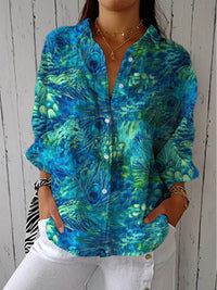 Ashlyn | Pfauengrazie Bluse - Mehrfarbig