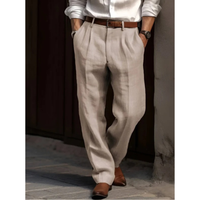Ben | Herren Freizeit Hose mit Falten - Beige