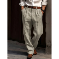 Ben | Herren Freizeit Hose mit Falten - Grün