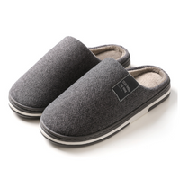 Benedikta | Damen Herringbone Hausschuhe Pantoffeln - Dunkelgrau