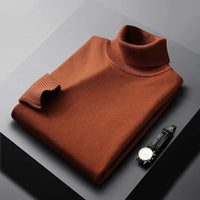 Bertram | Herren Rollkragenpullover Langarm - Rost