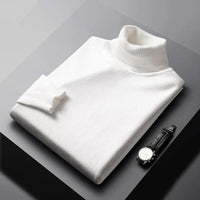 Bertram | Herren Rollkragenpullover Langarm - Weiß