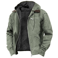 Björn | Herren Winterparka mit Kapuze - Grün