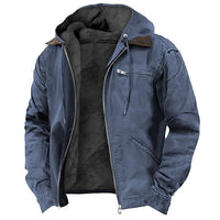 Björn | Herren Winterparka mit Kapuze - Blau