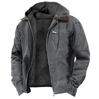 Björn | Herren Winterparka mit Kapuze - Grau