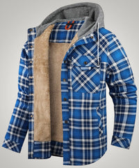 Henry | Herren Gefütterte Karierte Hemdjacke - Blau