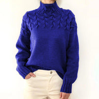 Elva | Gemütlicher Damen-Rollkragenpullover - Blau