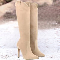 Mylène - Stilvolle und modische Stiefel - Beige Holz