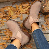 Nerida | Damen Chelsea-Stiefeletten mit Blockabsatz und Schnallenriemen - Hellrosa