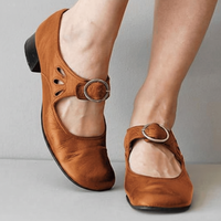 Damen Sandalen Riemen Schnalle Freizeit Alltag - Braun