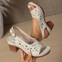 Corrina - Damen Keilsandalen mit Fussgewolbeunterstutzung - Weiß