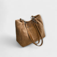 Eleanor | Weiche Kord Umhängetasche - Khaki
