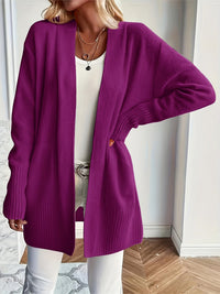 Sofia | Kuscheliger Cardigan mit offenem Schnitt - Lila